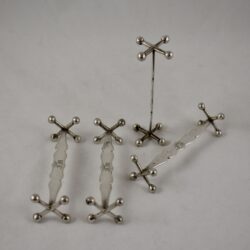 Sterling Jack End Knife rests, set/4